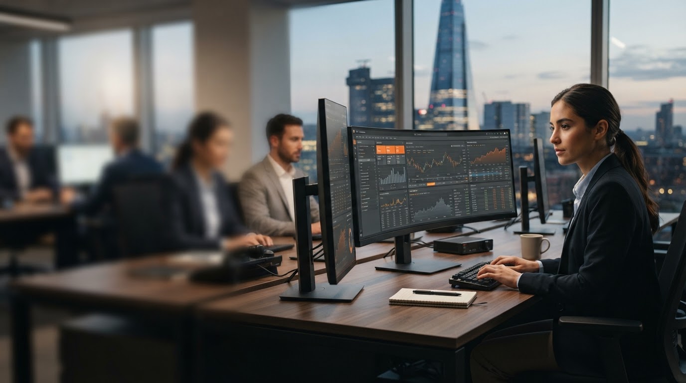 Perle Vermolund real-time trading analytics dashboard displayed on a dark terminal interface